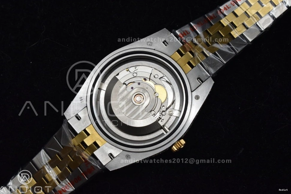 Yellow 2 Diamond DateJust TWD 41mm Gold Best Tone Version Dial Roman 0122